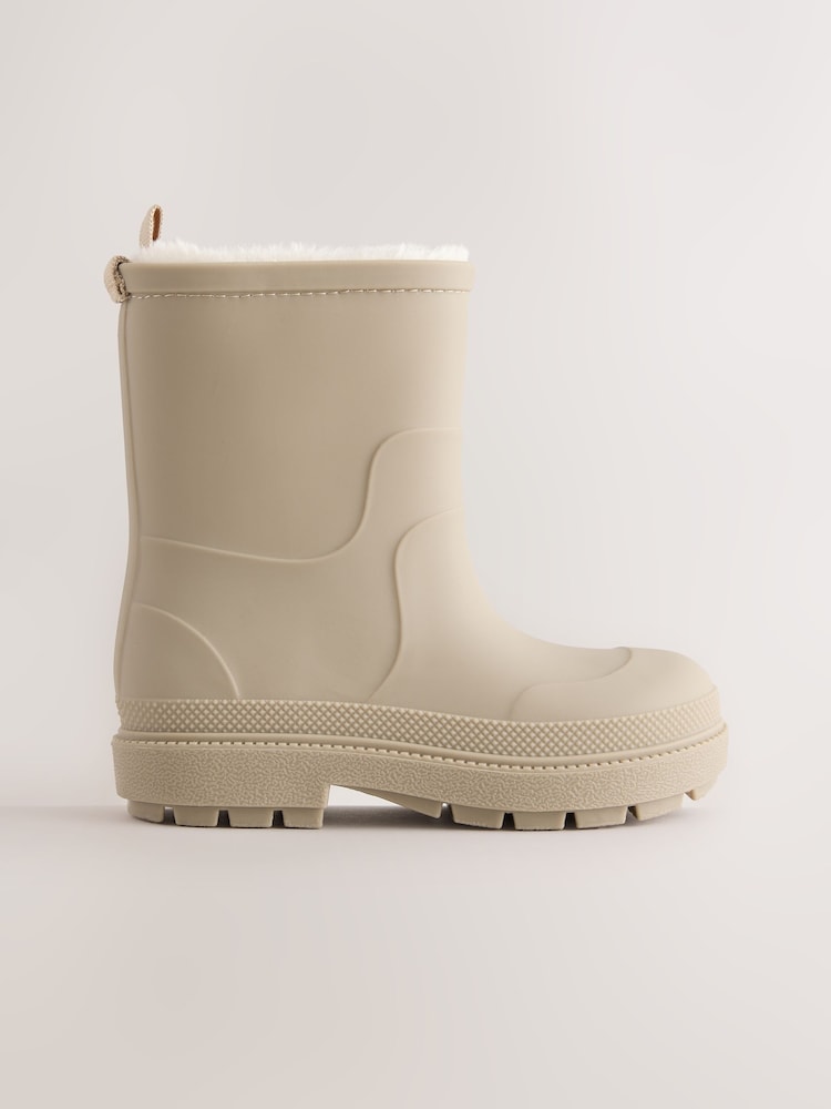 Neutral Warm Lined Wellies - Image 2 of 5 Neutral Warm Lined Wellies - Image 2 of 5