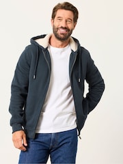 Bleumarin - FatFace Borg Lined Hoodie - Imaginea 1 din 6
