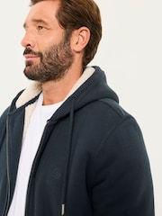 Bleumarin - FatFace Borg Lined Hoodie - Imaginea 3 din 6