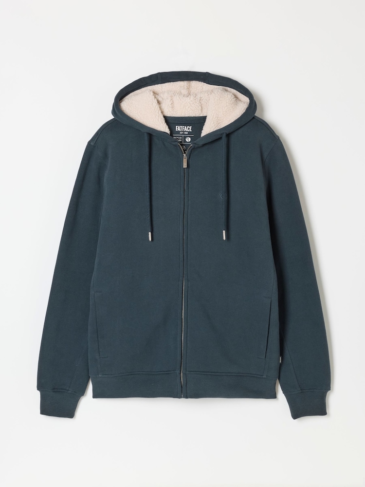 Bleumarin - FatFace Borg Lined Hoodie - Imaginea 6 din 6 Bleumarin - FatFace Borg Lined Hoodie - Imaginea 6 din 6