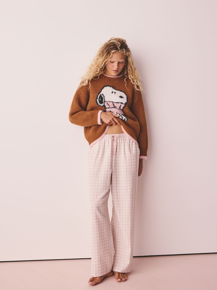 Rust Brown Crew Knit Snoopy Jumper - Image 2 of 8 Rust Brown Crew Knit Snoopy Jumper - Image 2 of 8