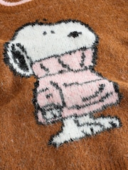 Rust Brown Crew Knit Snoopy Jumper - Image 8 of 8