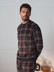 Navy Microfleece Long Sleeve Pyjamas Set - Image 5 of 8
