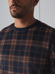 Navy Microfleece Long Sleeve Pyjamas Set - Image 6 of 8