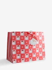 XL Pink Santa Large Gift Bag - Image 1 of 1