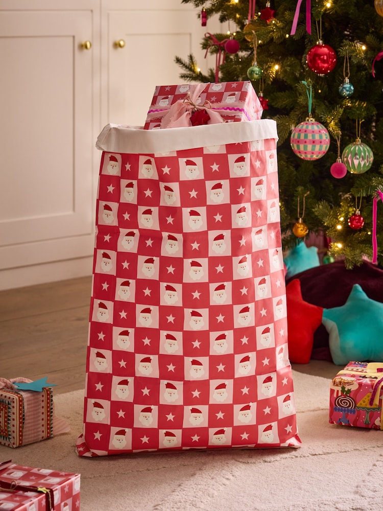 Pink Santa Icon Christmas Large Santa Sack - Image 2 of 3 Pink Santa Icon Christmas Large Santa Sack - Image 2 of 3