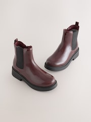 Burgundy Red Standard Fit (F) Chelsea Ankle Boots - Image 1 of 5