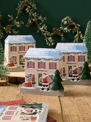 Red Classic Santa Luxury 6 Pack Christmas Cards - Image 1 of 4