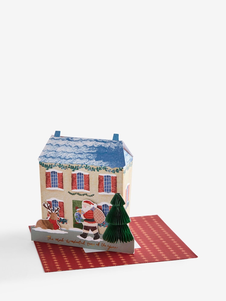 Red Classic Santa Luxury 6 Pack Christmas Cards - Image 4 of 4