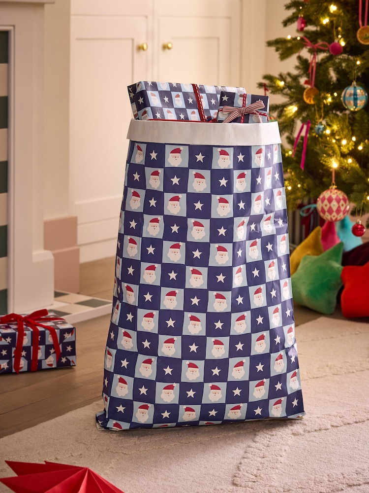 Navy Santa Icon Christmas Large Santa Sack - Image 2 of 3 Navy Santa Icon Christmas Large Santa Sack - Image 2 of 3
