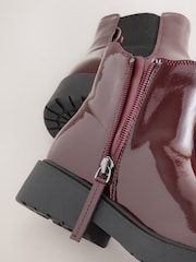Burgundy Red Wide Fit (G) Chelsea Ankle Boots - Image 4 of 5
