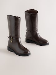 Marrón chocolate - Botas altas de montar hasta la rodilla - Imagen 1 de 5