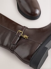 Marrón chocolate - Botas altas de montar hasta la rodilla - Imagen 4 de 5