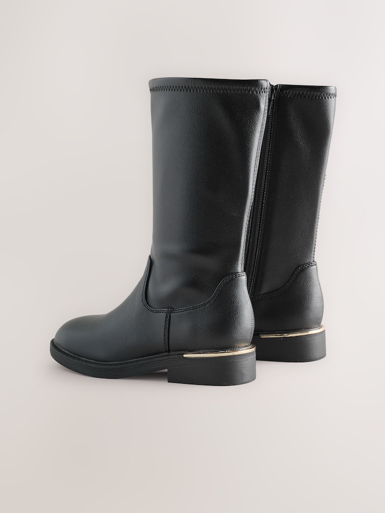 Black Tall Boots - Image 5 of 5 Black Tall Boots - Image 5 of 5
