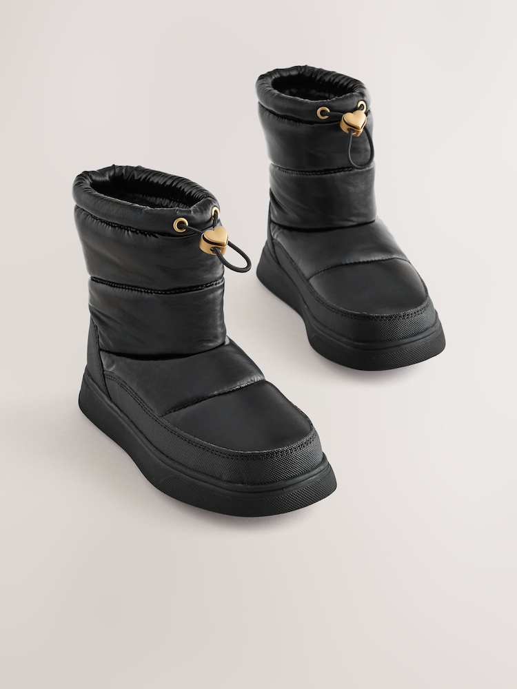 Black Standard Fit (F) Waterproof Quilted Boots - Image 1 of 5 Black Standard Fit (F) Waterproof Quilted Boots - Image 1 of 5