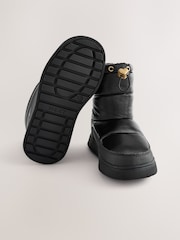 Black Standard Fit (F) Waterproof Quilted Boots - Image 3 of 5