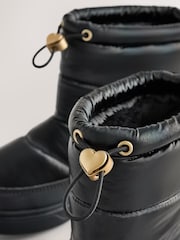 Black Standard Fit (F) Waterproof Quilted Boots - Image 4 of 5