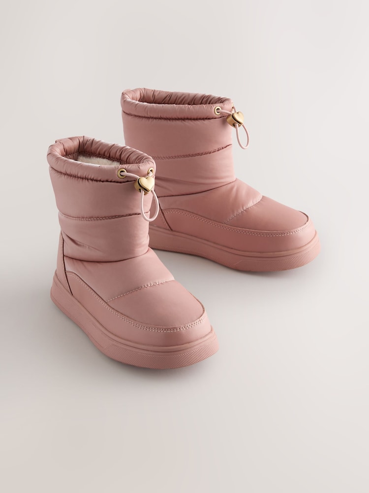 Pink Standard Fit (F) Waterproof Quilted Boots - Image 1 of 5 Pink Standard Fit (F) Waterproof Quilted Boots - Image 1 of 5