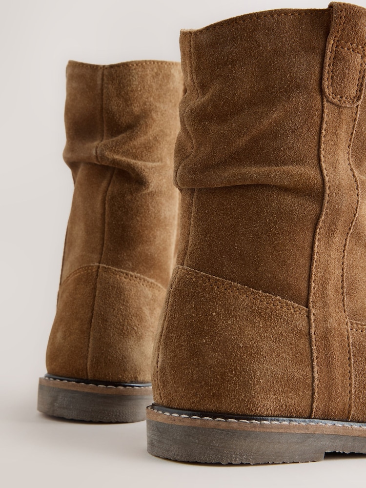 Tan Brown Suede Standard Fit (F) Slouch Boots - Image 5 of 5 Tan Brown Suede Standard Fit (F) Slouch Boots - Image 5 of 5