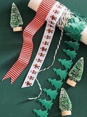 Red and Green Novelty Christmas Wrap Gift Ribbon Accessory Pack - Image 1 of 3
