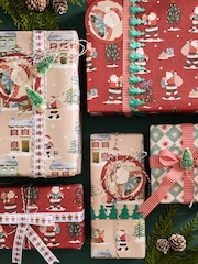 Red and Green Novelty Christmas Wrap Gift Ribbon Accessory Pack - Image 2 of 3