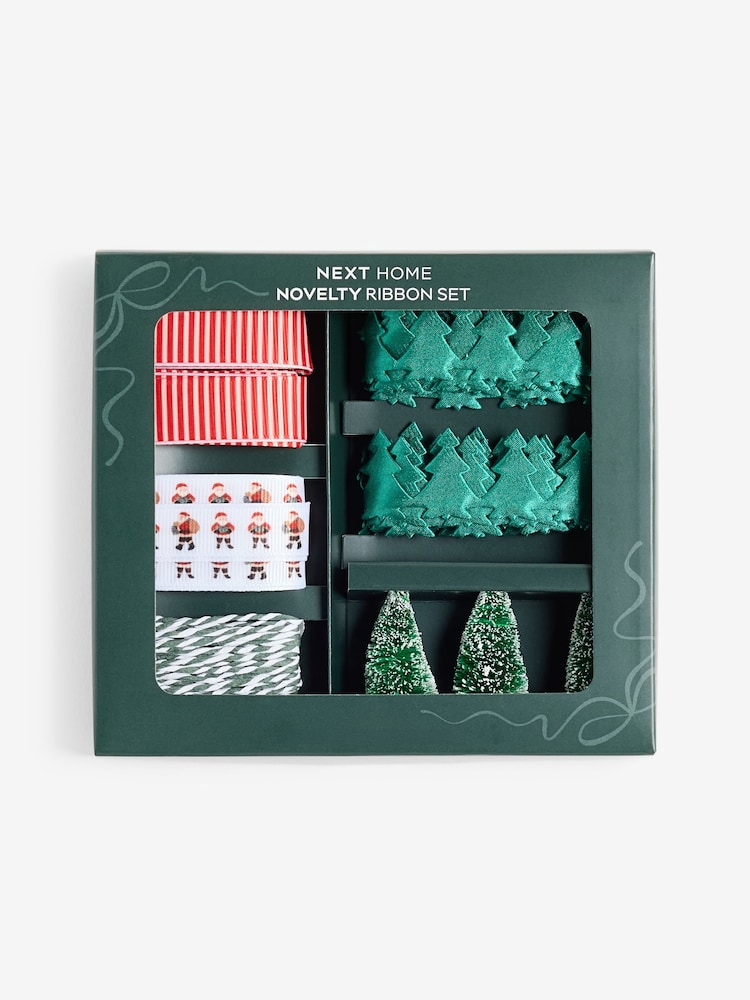 Red and Green Novelty Christmas Wrap Gift Ribbon Accessory Pack - Image 3 of 3 Red and Green Novelty Christmas Wrap Gift Ribbon Accessory Pack - Image 3 of 3