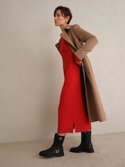 Hobbs Red Claudia Knitted Dress - Image 1 of 4