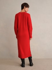 Hobbs Red Claudia Knitted Dress - Image 2 of 4