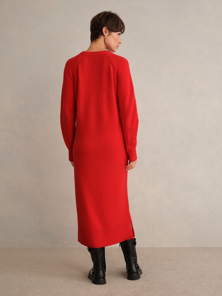 Hobbs Red Claudia Knitted Dress - Image 2 of 4