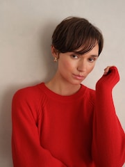 Hobbs Red Claudia Knitted Dress - Image 3 of 4
