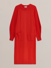 Hobbs Red Claudia Knitted Dress - Image 4 of 4