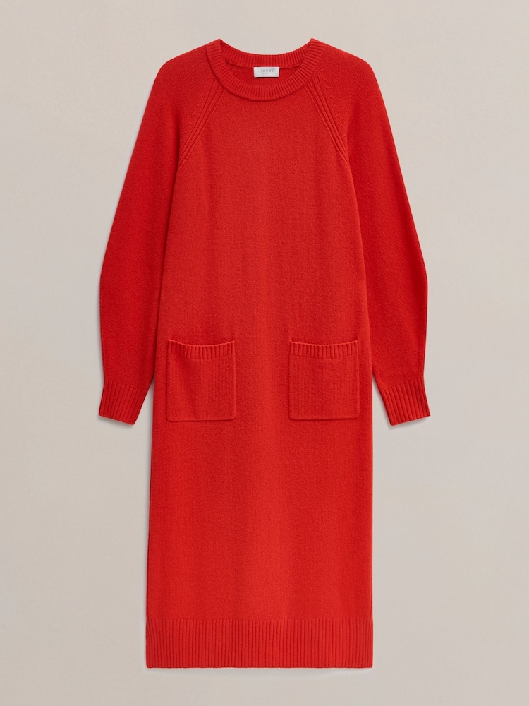 Hobbs Red Claudia Knitted Dress - Image 4 of 4