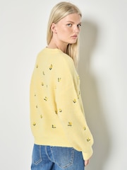Apricot Yellow Embroidered Lemon Jumper - Image 2 of 4