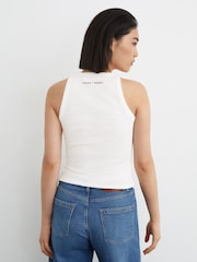 Reiss White Lella McLaren Racing Speedmark Waffle Vest - Image 4 of 6