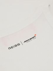 Reiss White Lella McLaren Racing Speedmark Waffle Vest - Image 5 of 6