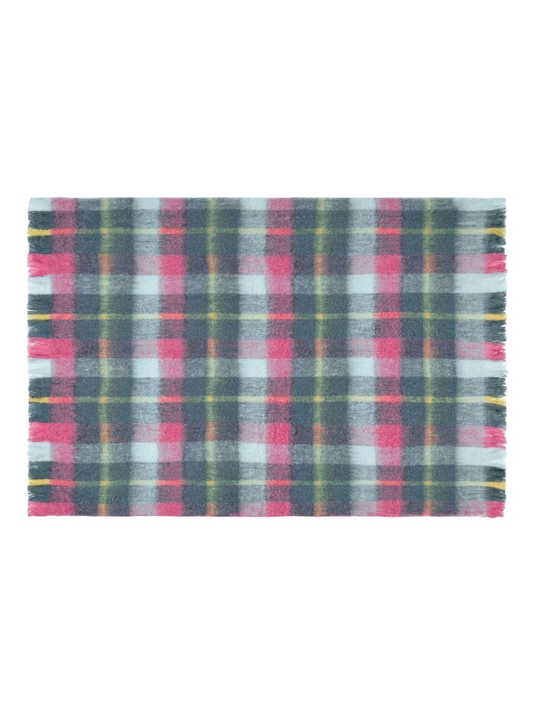 Bluebellgray Teal Pink Highland Check Throw - Image 5 of 5