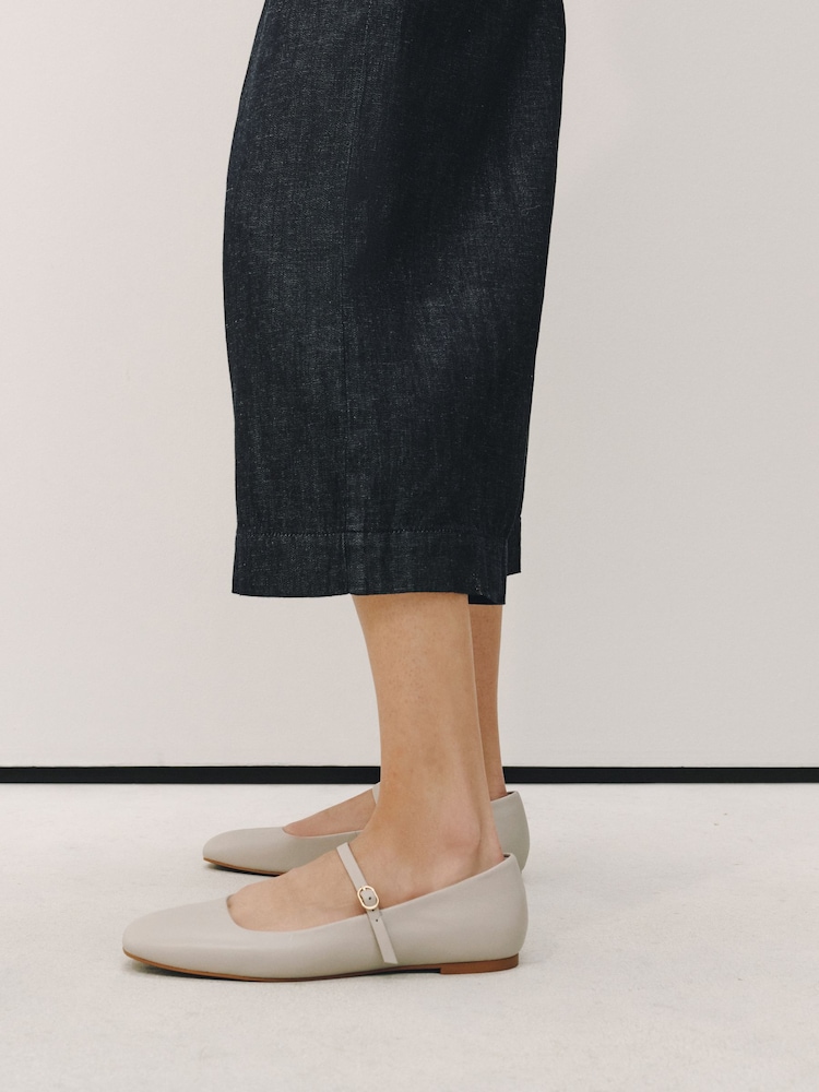 Bone Forever Comfort® Leather Square Toe Mary Jane Shoes - Image 2 of 9 Bone Forever Comfort® Leather Square Toe Mary Jane Shoes - Image 2 of 9