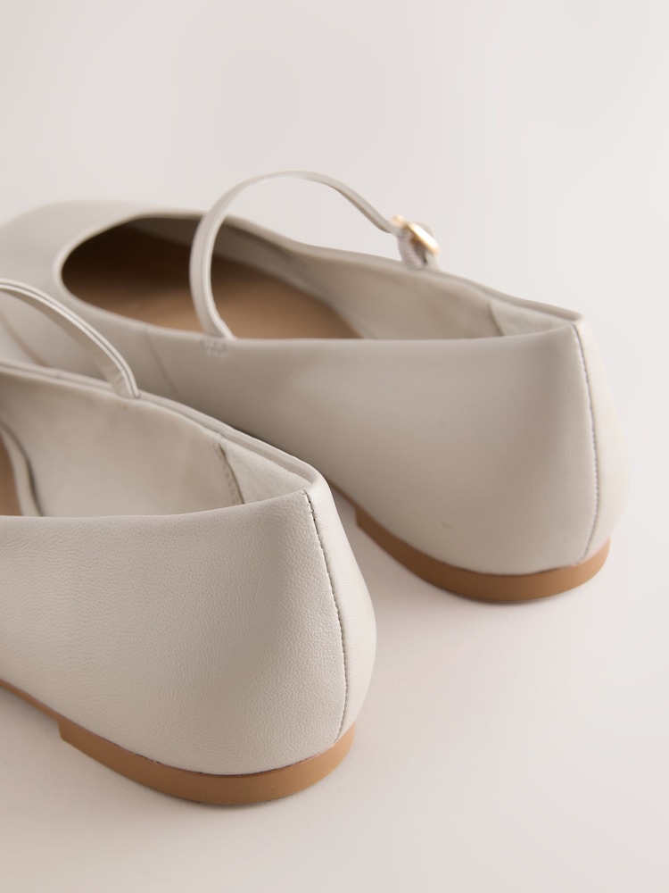 Bone Forever Comfort® Leather Square Toe Mary Jane Shoes - Image 9 of 9 Bone Forever Comfort® Leather Square Toe Mary Jane Shoes - Image 9 of 9