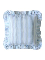 Bluebellgray Blue Sunday Stripe Cushion - Image 4 of 5
