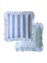 Bluebellgray Blue Sunday Stripe Cushion - Image 5 of 5