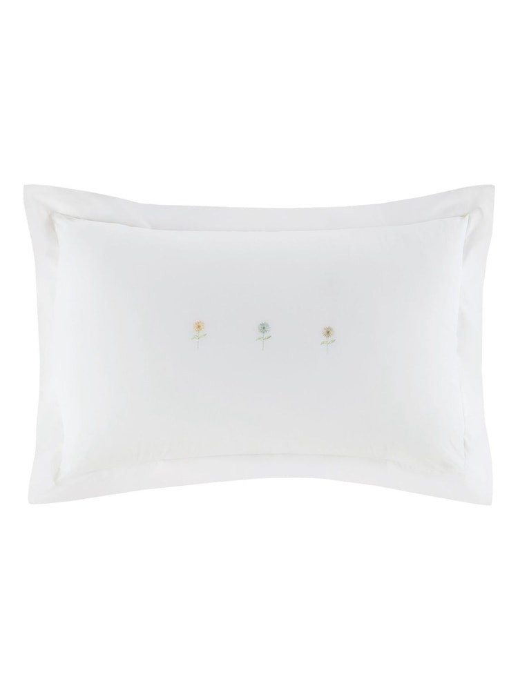 Sophie Allport White Embroidered Sunflowers 200 Thread Count Duvet Cover and Pillowcase Set - Image 6 of 6 Sophie Allport White Embroidered Sunflowers 200 Thread Count Duvet Cover and Pillowcase Set - Image 6 of 6