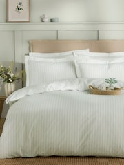 Sophie Allport Set of 2 Mint Green Uppingham Stripe 200 Thread Count Pillowcases - Image 2 of 3