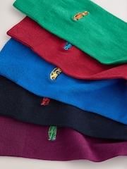 Blue/Green/Red Car Fun Embroidered Socks 5 Pack - Image 2 of 9