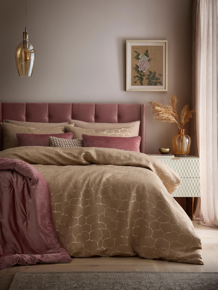 Soiree Ginko Jacquard Woven Duvet Cover Set - صورة 4 من 4