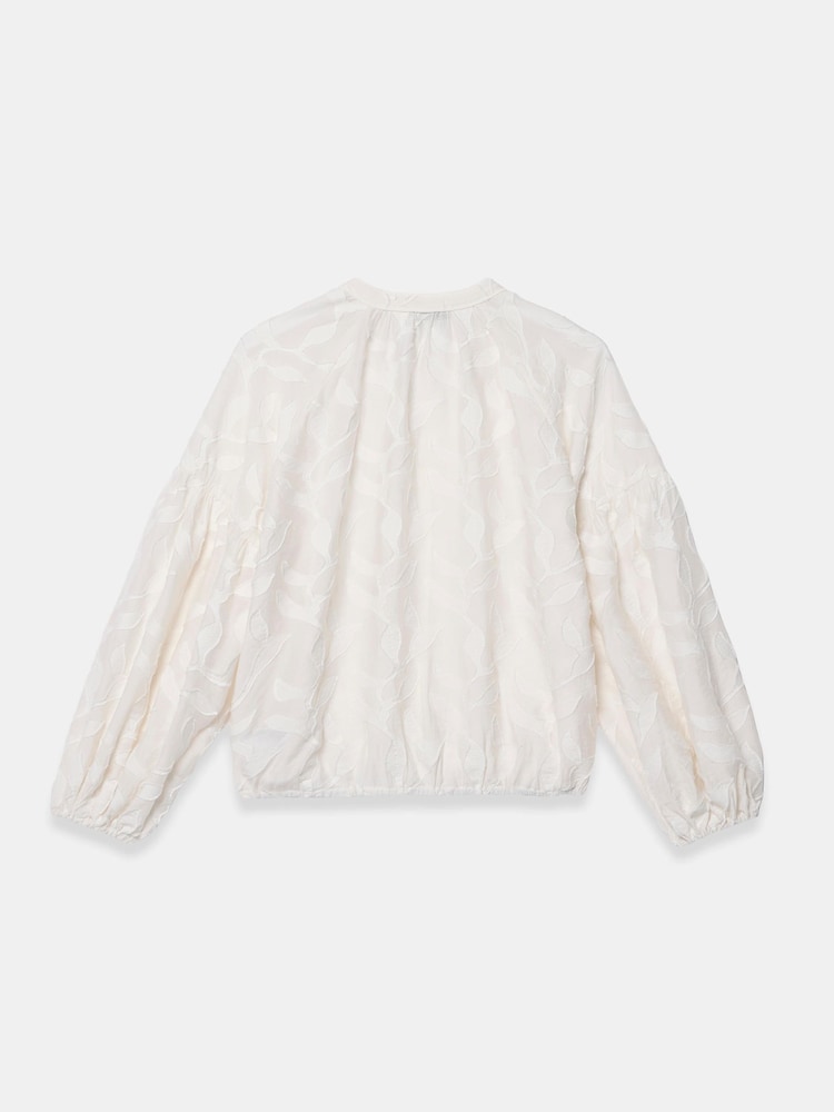 Mint Velvet Cream Floral Jacquard Blouse - Image 7 of 7 Mint Velvet Cream Floral Jacquard Blouse - Image 7 of 7