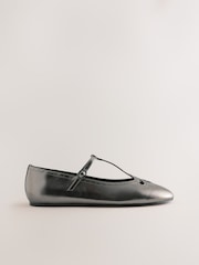 Pewter Forever Comfort® Leather Mary Jane Shoes - Image 7 of 9