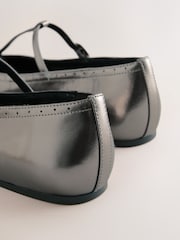 Pewter Forever Comfort® Leather Mary Jane Shoes - Image 9 of 9