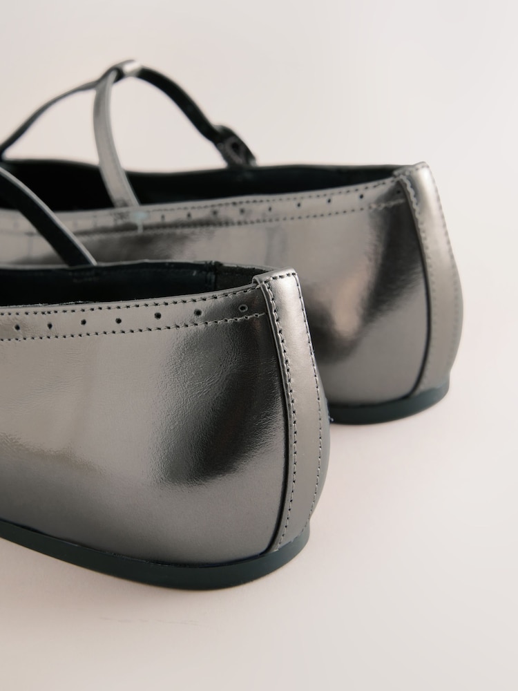 Pewter Forever Comfort® Leather Mary Jane Shoes - Image 9 of 9