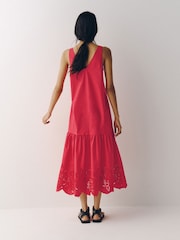 Rojo - The Set Cotton Broderie Midi Dress - Imagen 4 de 8