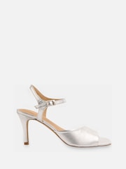 Whistles Silver Asymmetric High Heeled Sandals - Image 1 of 2